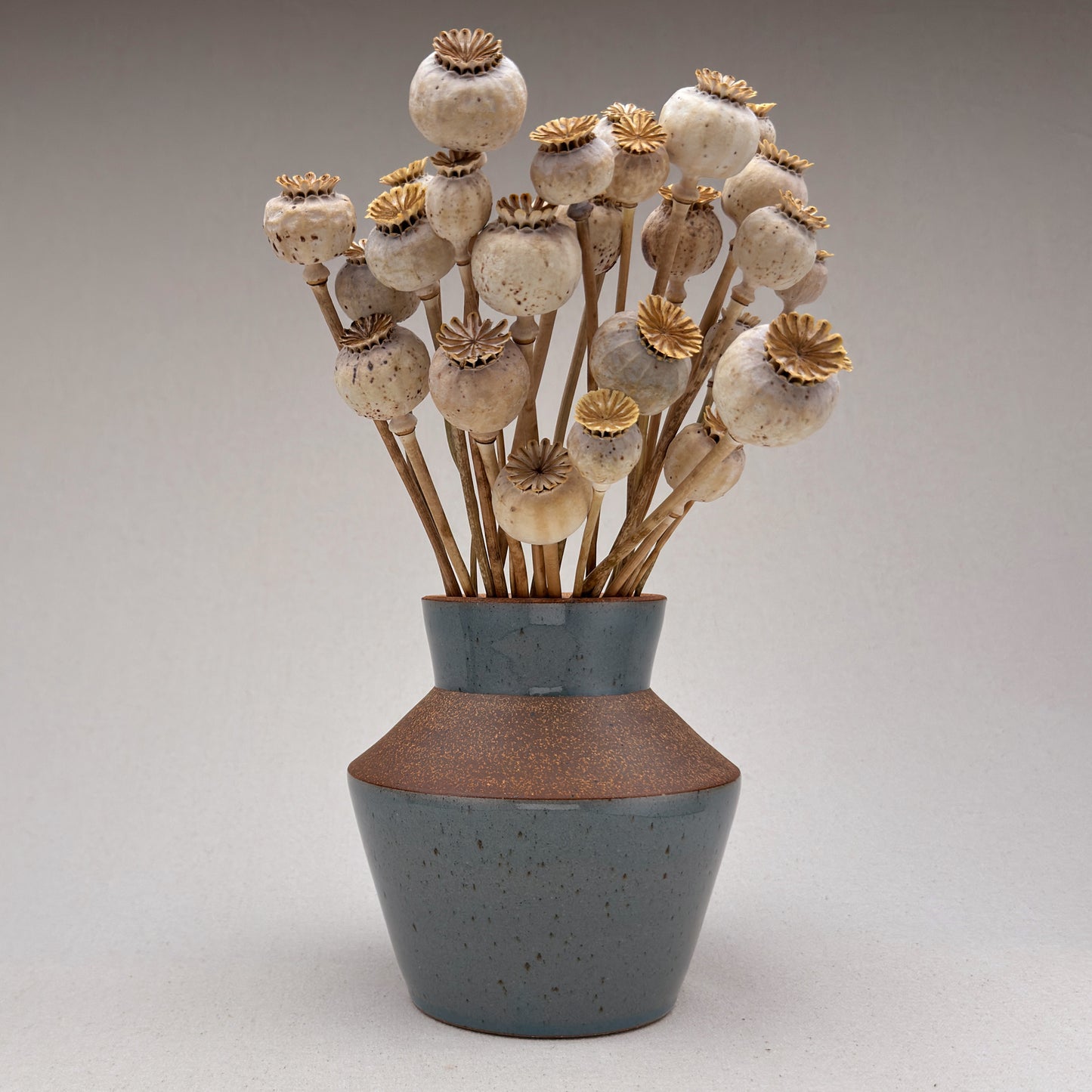 Medium Speckled Blue Angular Vase