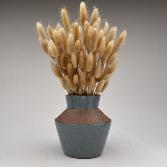Medium Speckled Blue Angular Vase