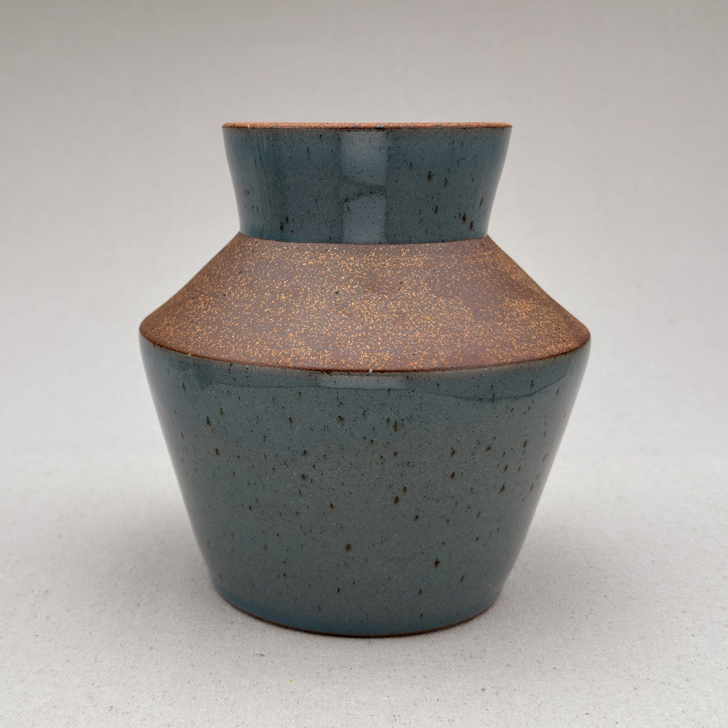 Medium Speckled Blue Angular Vase