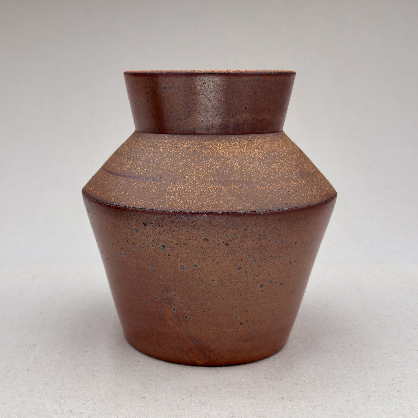 Medium Speckled Shino Angular Vase