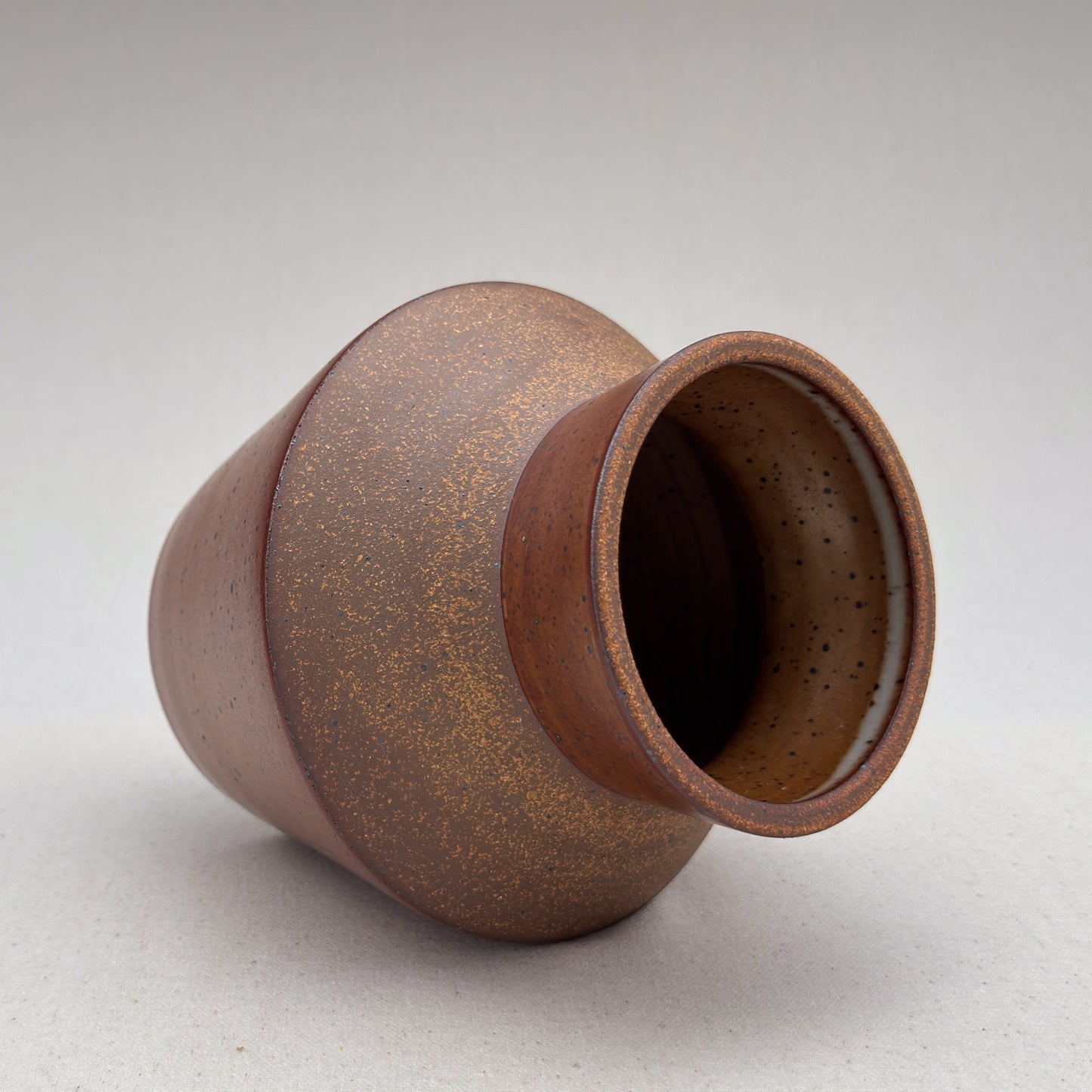 Medium Speckled Shino Angular Vase