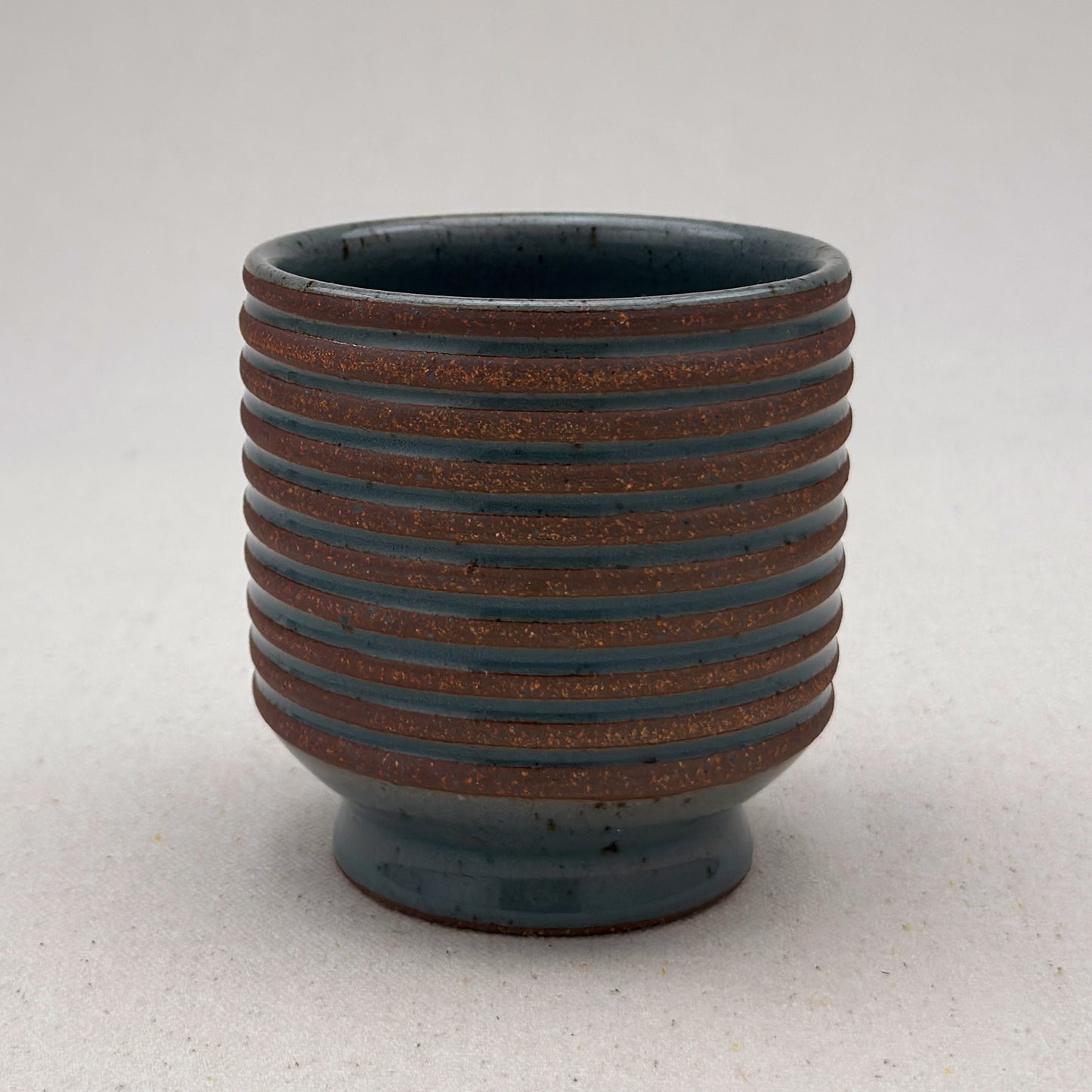 Blue Striped Ceramic Cup