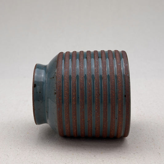 Blue Striped Ceramic Cup