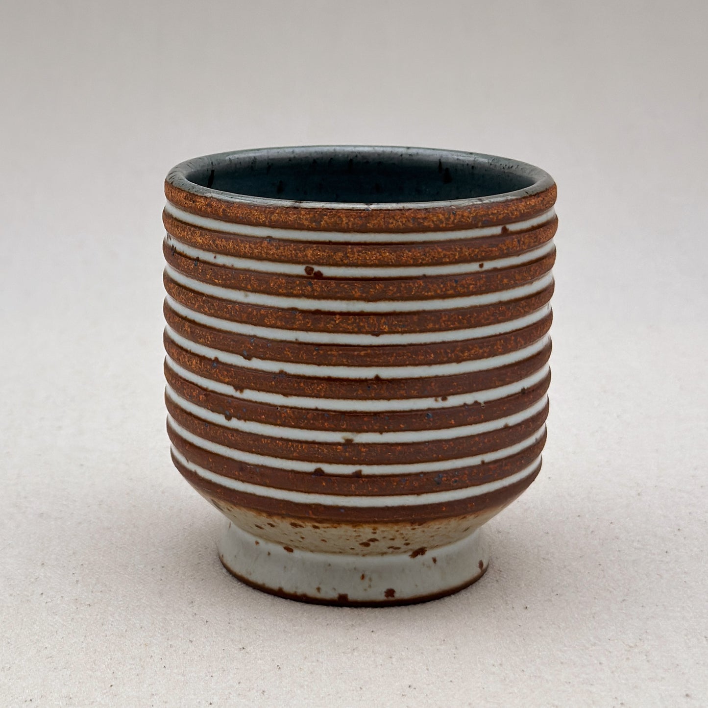 White Striped Ceramic Cup