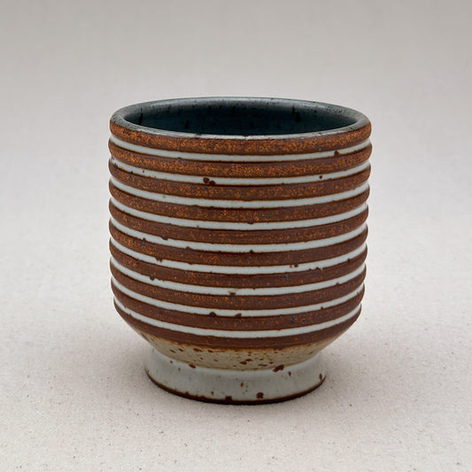 White Striped Ceramic Cup