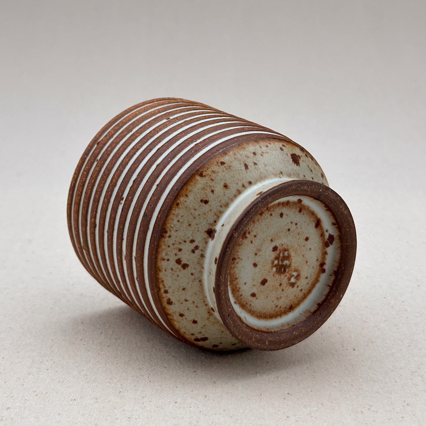 White Striped Ceramic Cup