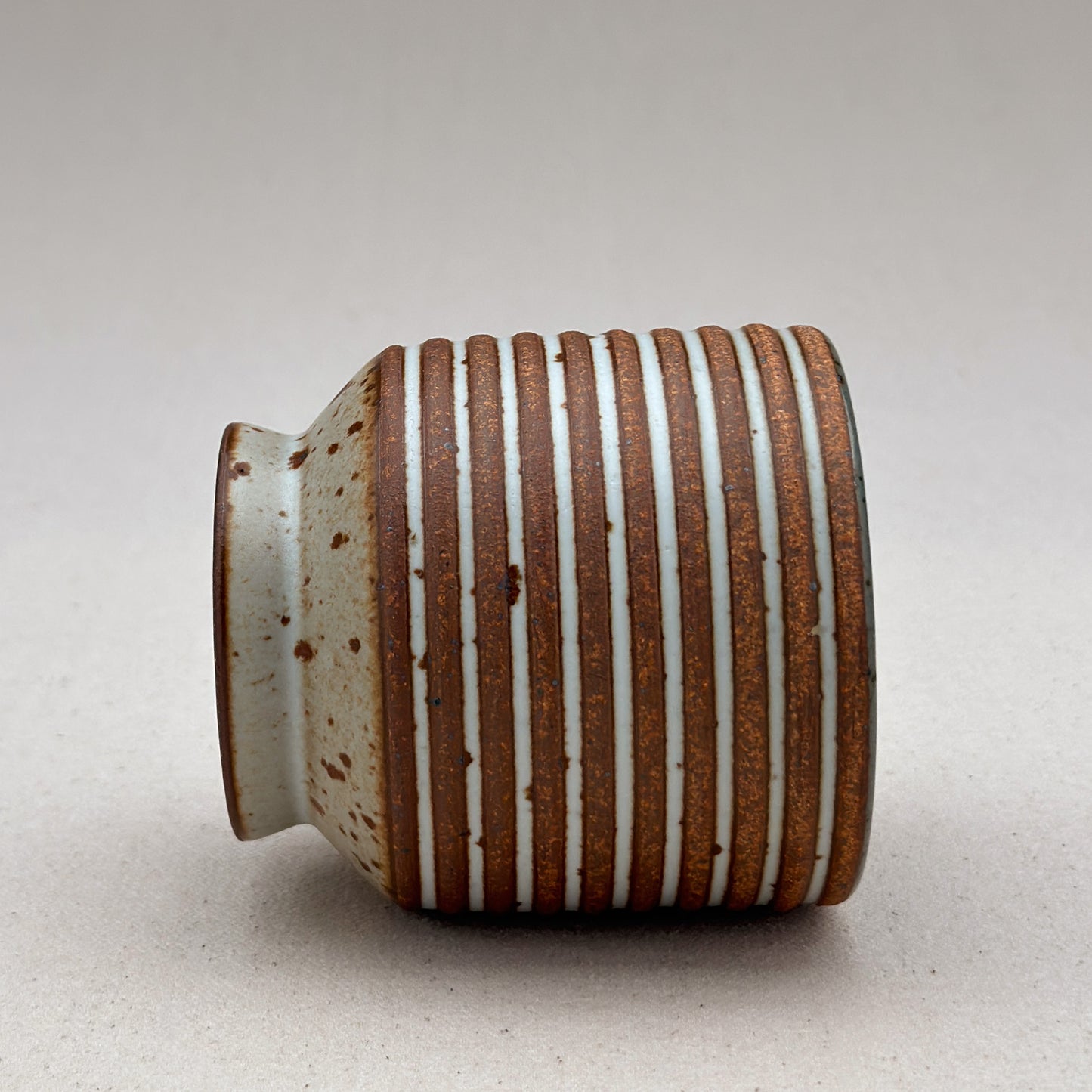 White Striped Ceramic Cup