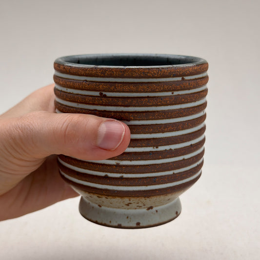 White Striped Ceramic Cup