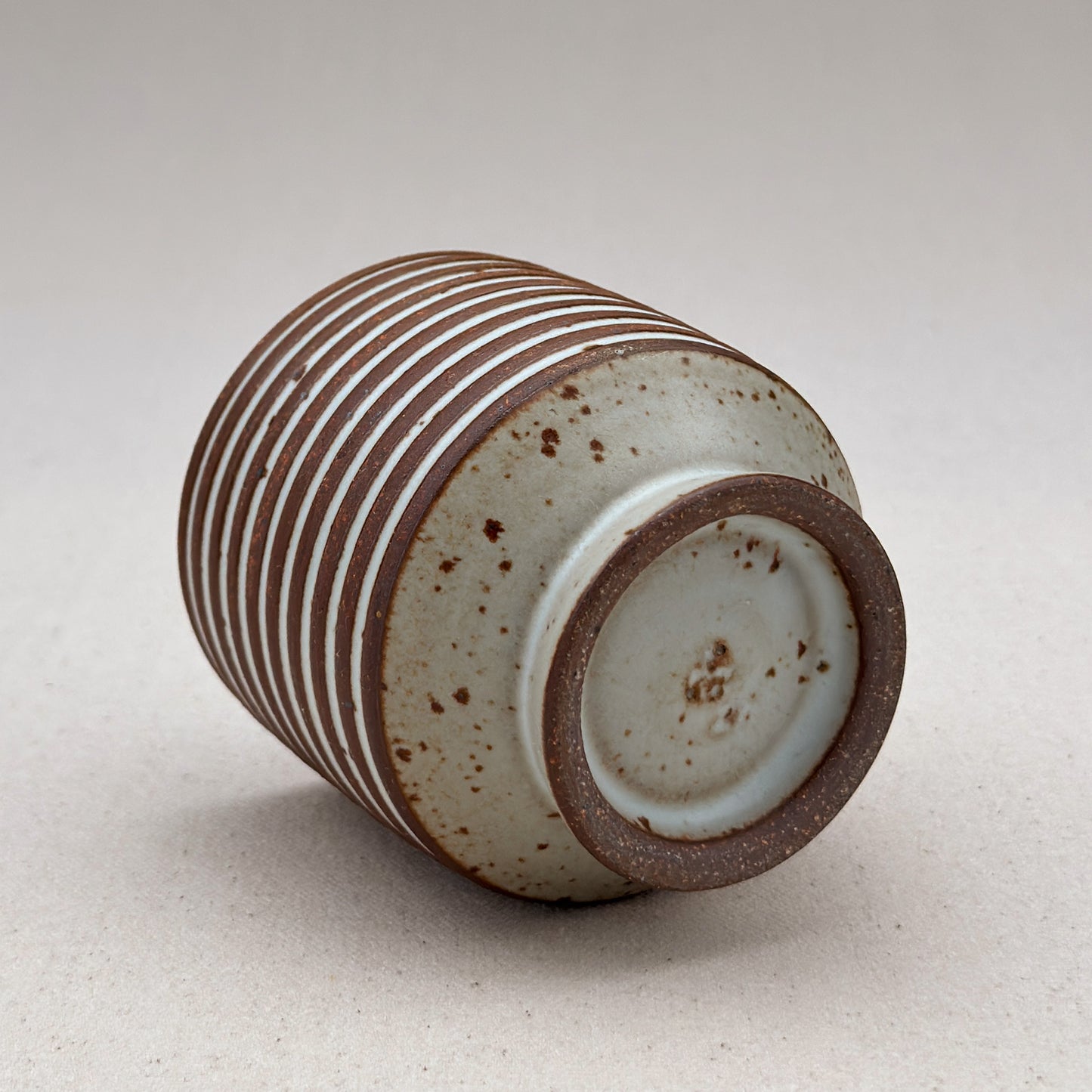 White Striped Ceramic Cup