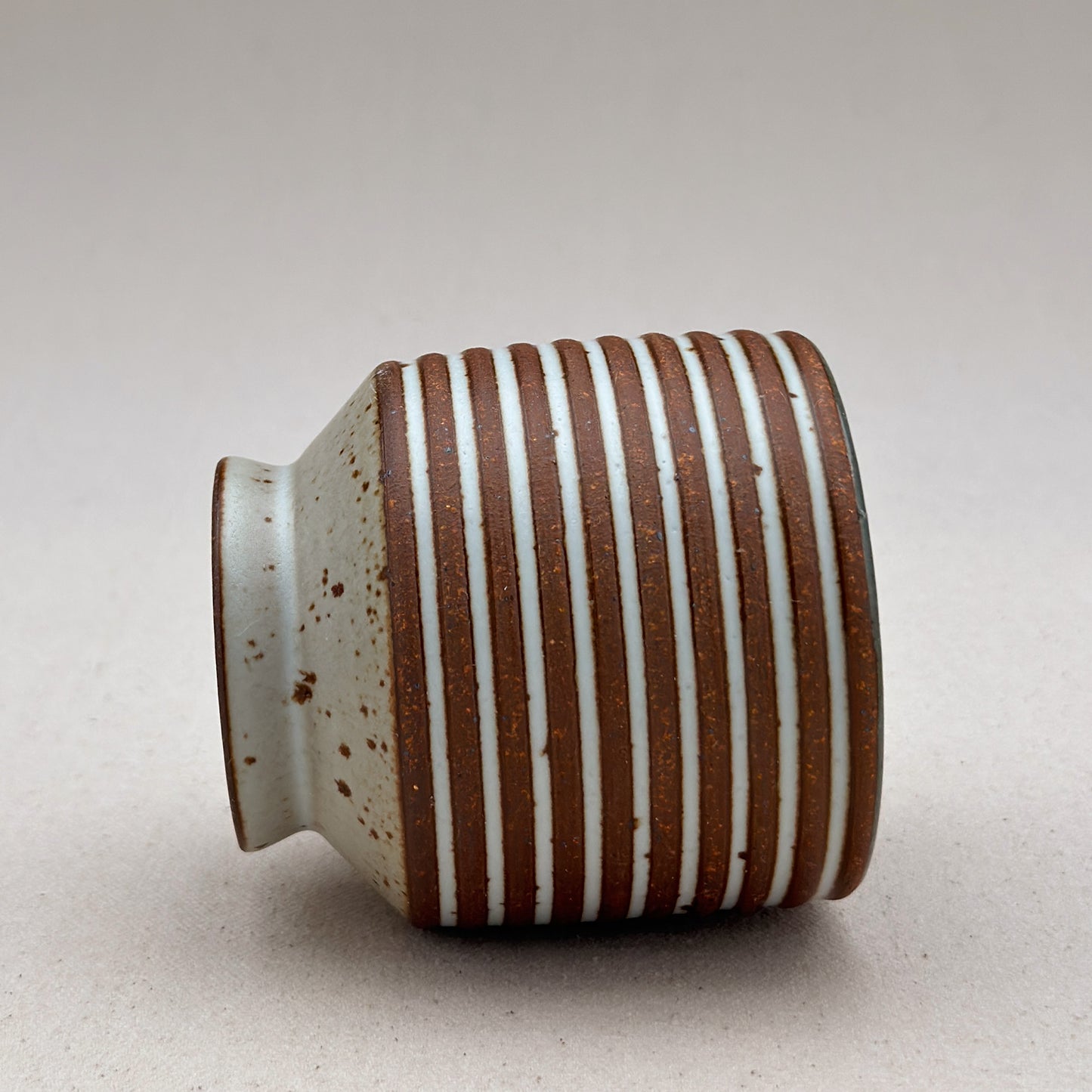 White Striped Ceramic Cup