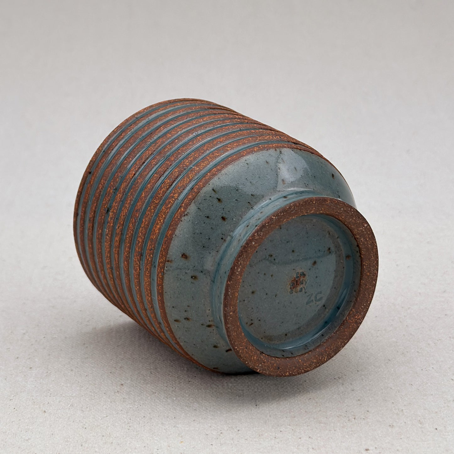 Blue Striped Ceramic Cup