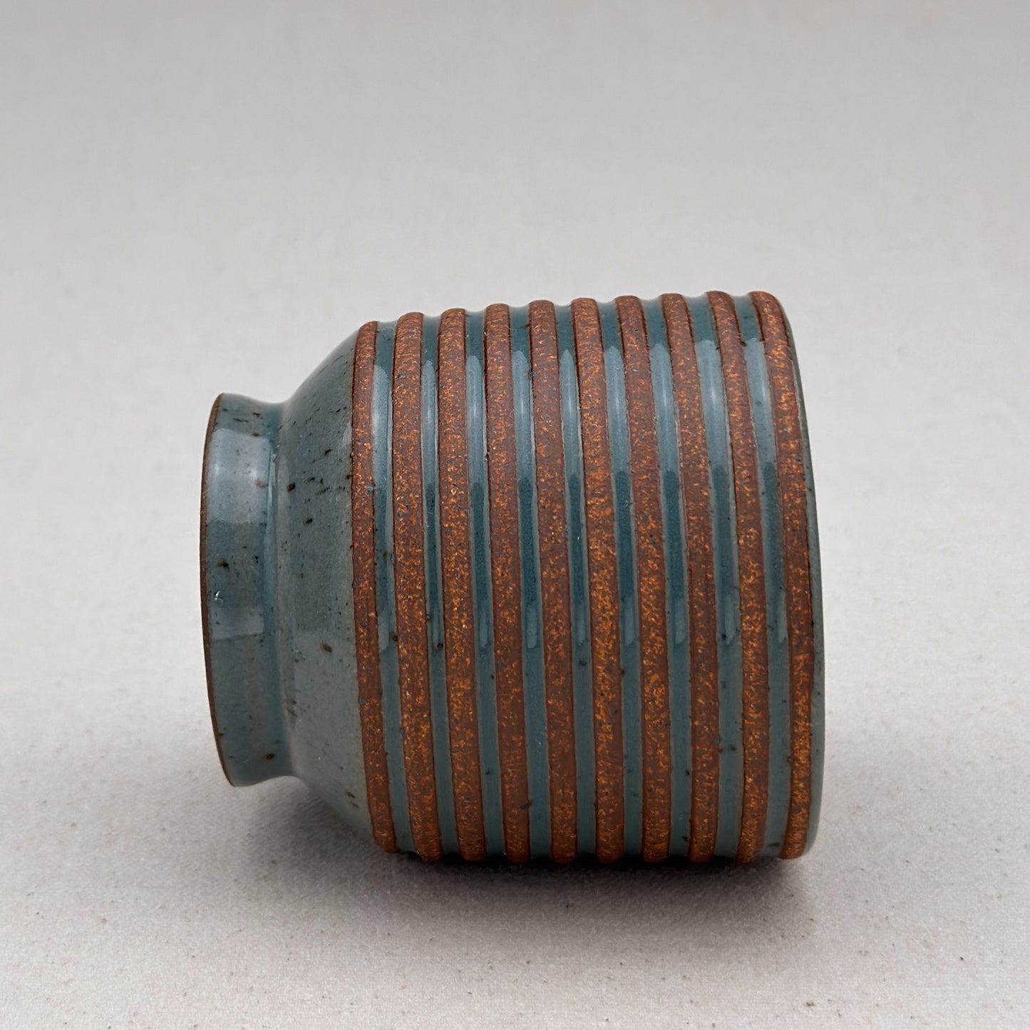 Blue Striped Ceramic Cup