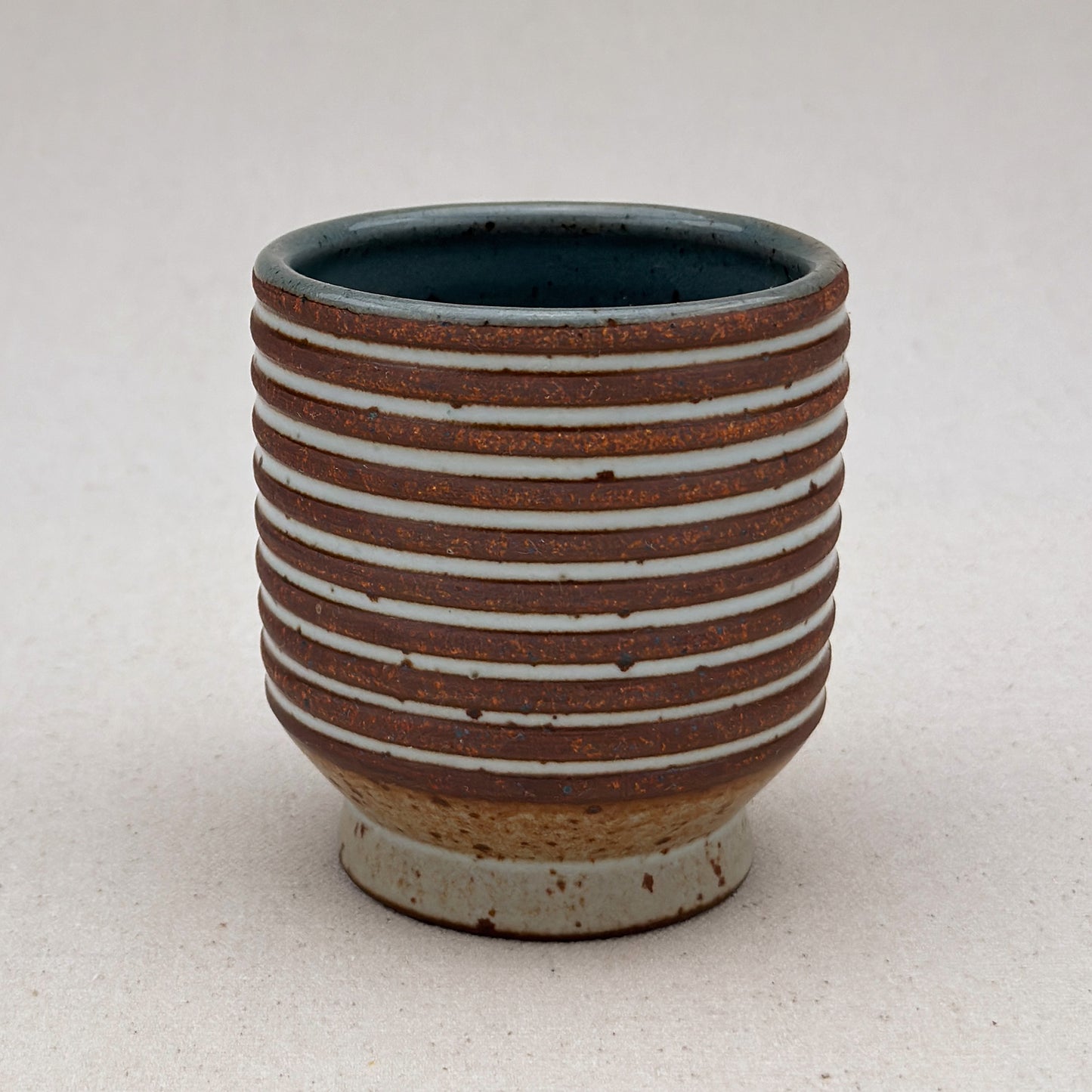 White Striped Ceramic Cup