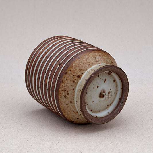 White Striped Ceramic Cup