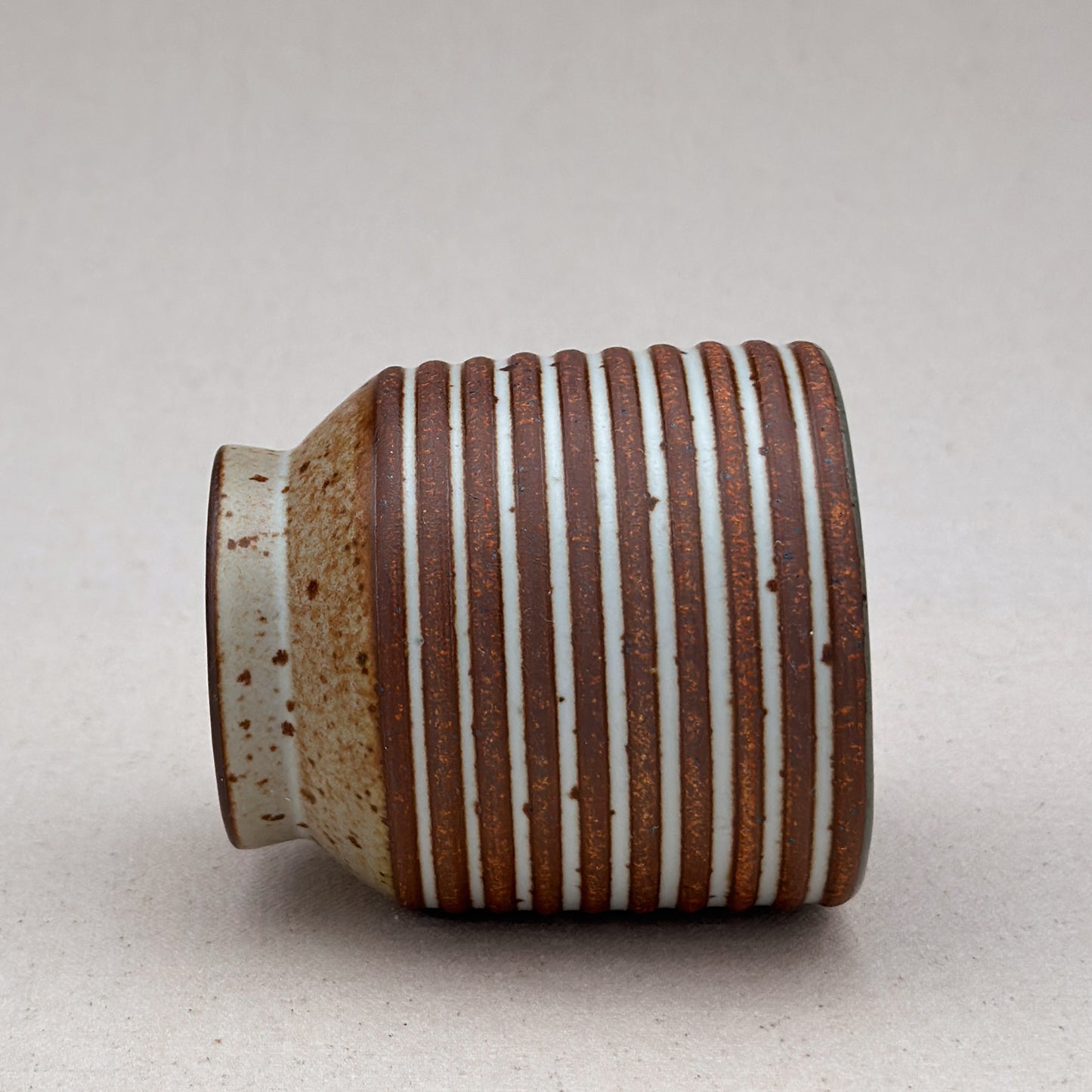 White Striped Ceramic Cup