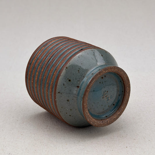 Blue Striped Ceramic Cup