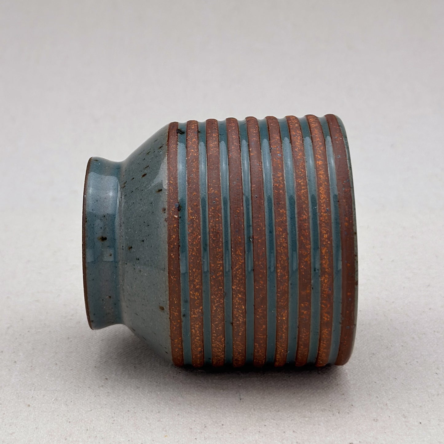 Blue Striped Ceramic Cup