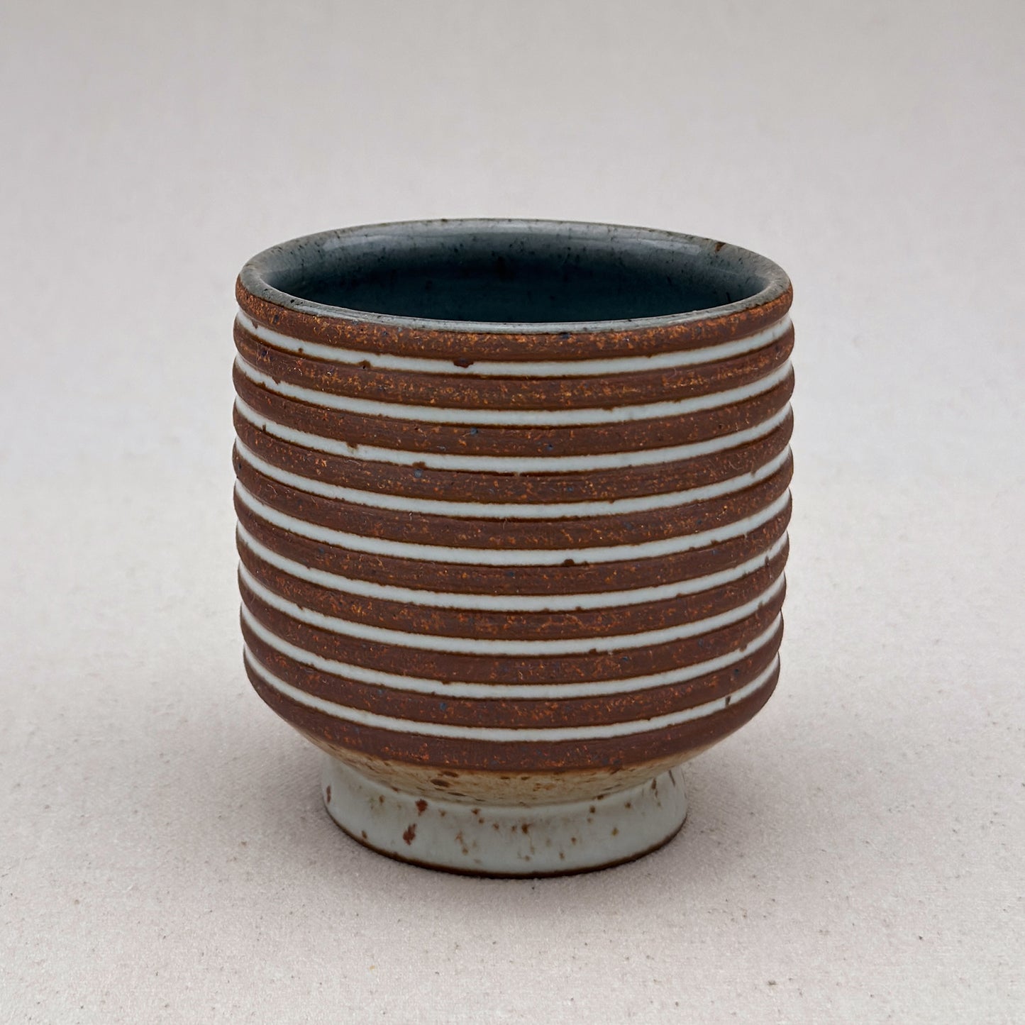 White Striped Ceramic Cup