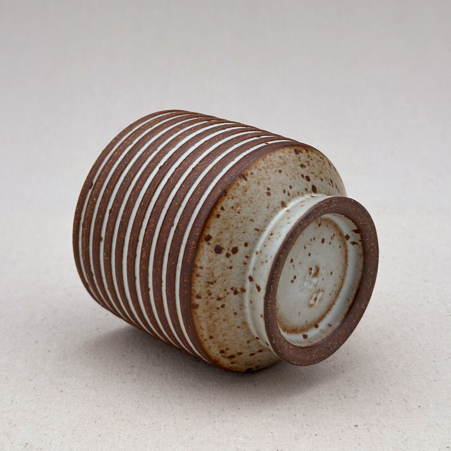 White Striped Ceramic Cup