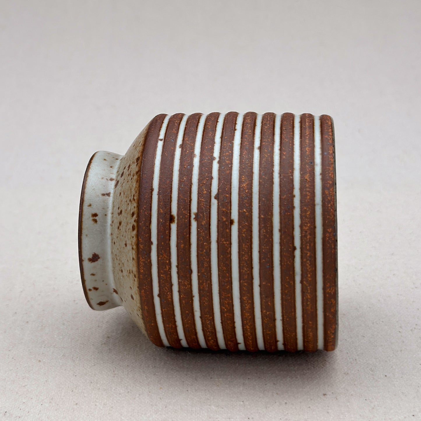 White Striped Ceramic Cup