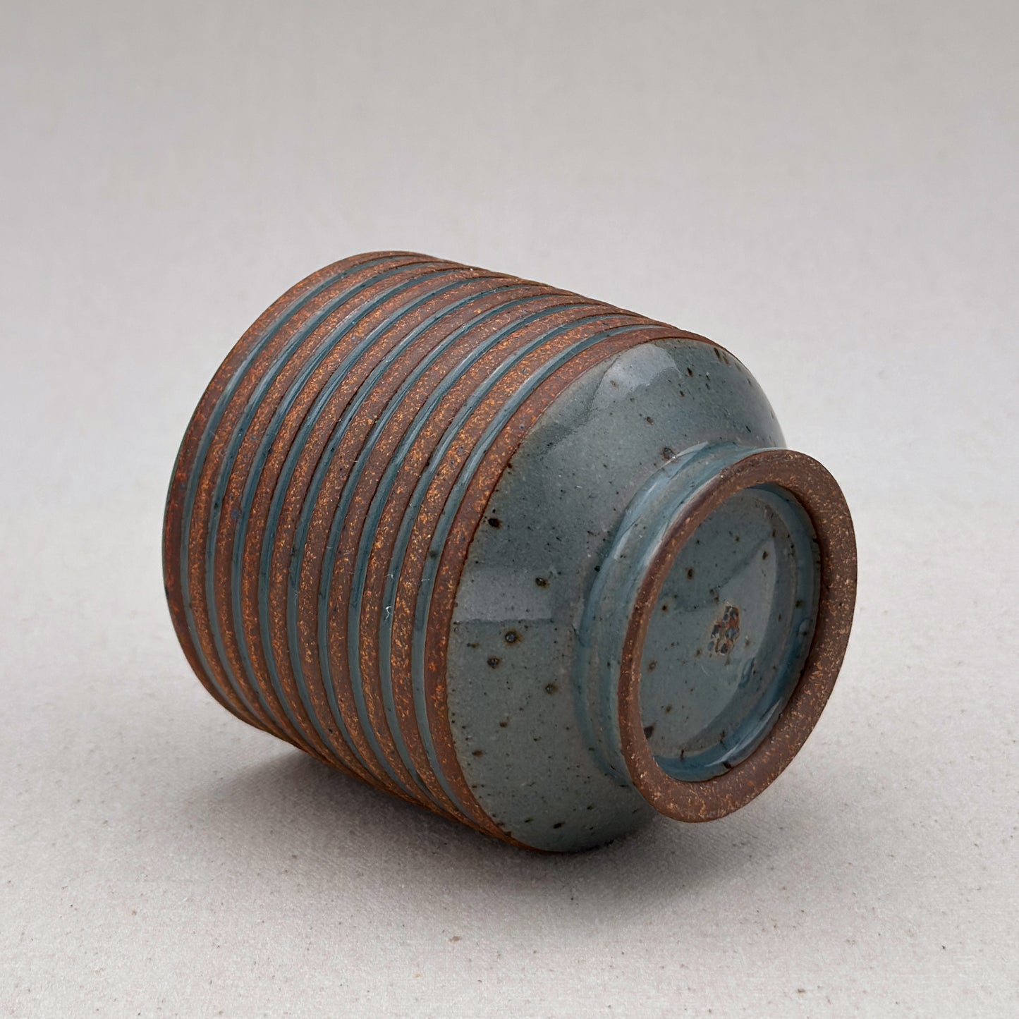 Blue Striped Ceramic Cup