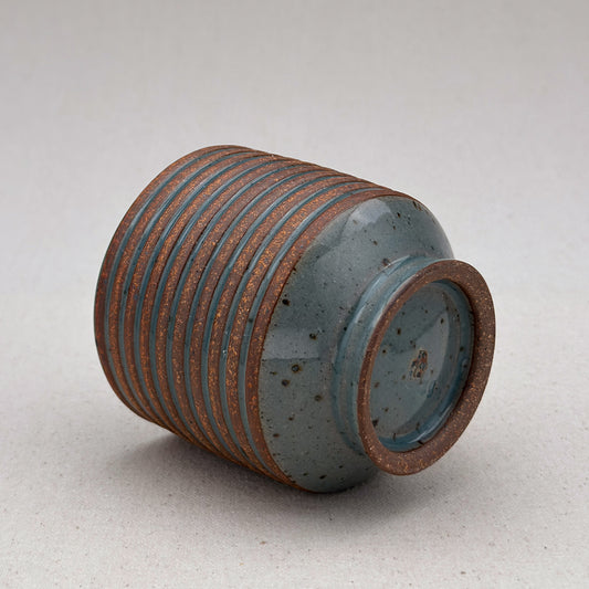 Blue Striped Ceramic Cup
