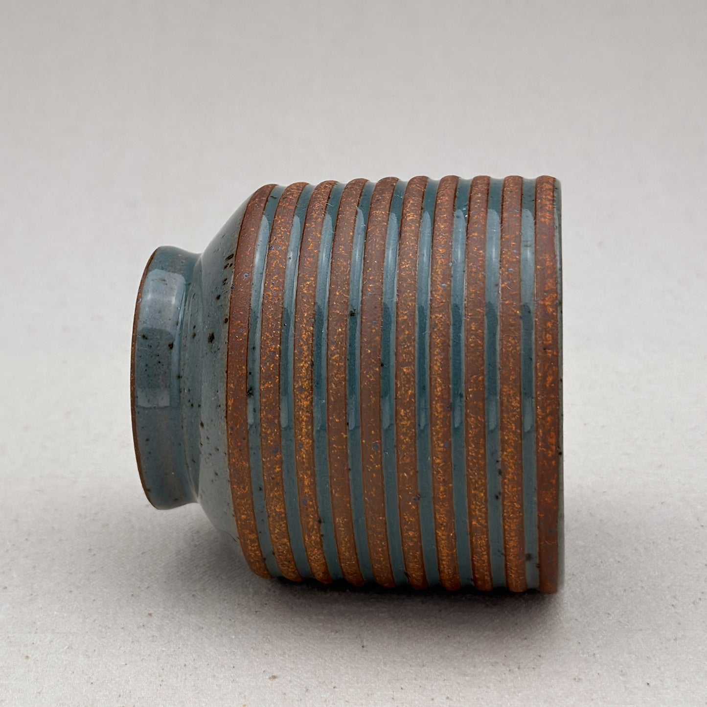 Blue Striped Ceramic Cup