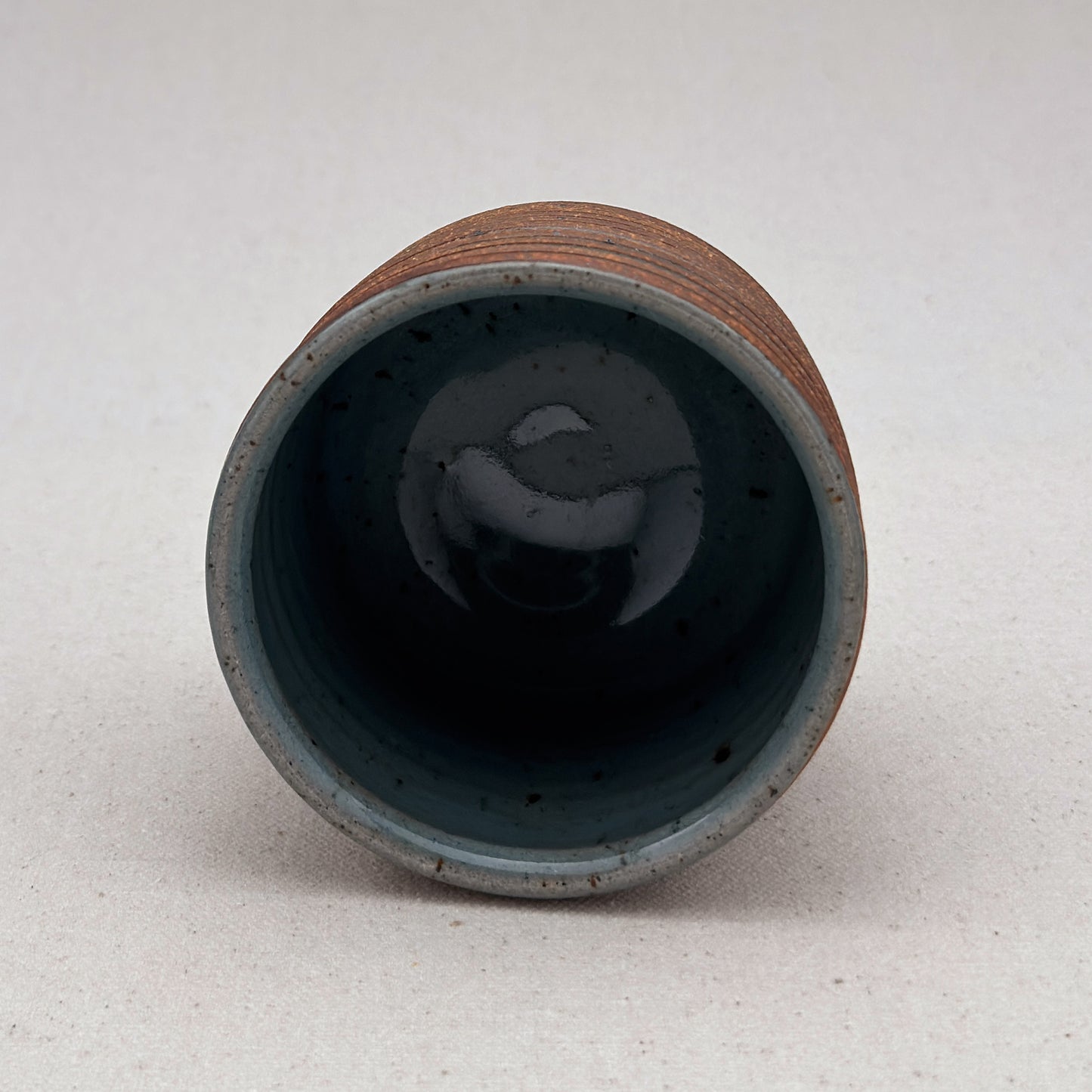 Blue Striped Ceramic Cup